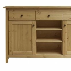 Angebote 🤩 144x91x40 Landhaus Anrichte Aus Kiefer Massivholz - Krems ✨ 5 Angebote 🤩 144x91x40 Landhaus Anrichte Aus Kiefer Massivholz - Krems ✨ -Reanna Shop 144x91x40 landhaus anrichte aus kiefer massivholz natur lasiert krems 02