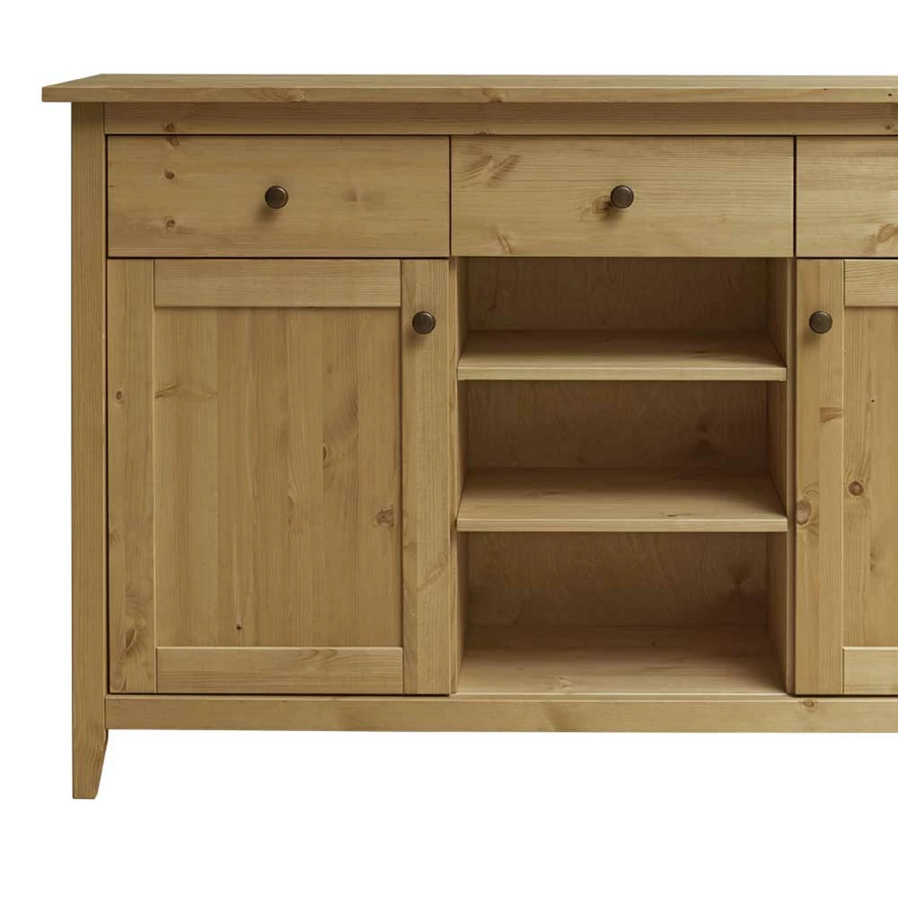 Angebote 🤩 144x91x40 Landhaus Anrichte Aus Kiefer Massivholz - Krems ✨ 3 Angebote 🤩 144x91x40 Landhaus Anrichte Aus Kiefer Massivholz - Krems ✨ – Bild 3