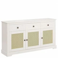 Coupon 🤩 145 Cm Breite Kombi-Kommode In Weiß & Beige - Isvair 👍