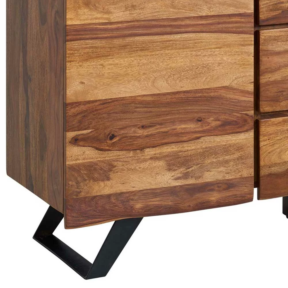 Billig 😉 145x82x45 Massives Sideboard Aus Holz Sheesham - Placer 🎁 6 Billig 😉 145x82x45 Massives Sideboard Aus Holz Sheesham - Placer 🎁 – Bild 6