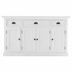 Coupon 🎁 145x85x50 Landhaussideboard In Weiß - Venzeno 🎁 -Reanna Shop 145x85x50 landhaussideboard in weiss aus mahagoni holz mdf venzeno 02