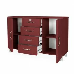 Schlussverkauf ⭐ 146x92x41 Sideboard In Dunkelrot - Tunes 🎉 11 Schlussverkauf ⭐ 146x92x41 Sideboard In Dunkelrot - Tunes 🎉 -Reanna Shop 146x92x41 sideboard in dunkelrot mit metallgriffen fuessen tunes 05