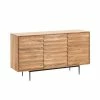 Billig ✔️ 147x81x41 Türen-Sideboard Aus Massiver Akazie - Olvinas 🛒
