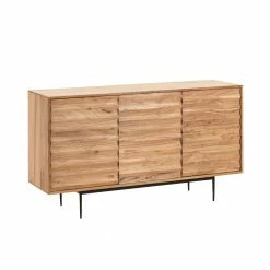 Billig ✔️ 147x81x41 Türen-Sideboard Aus Massiver Akazie - Olvinas 🛒