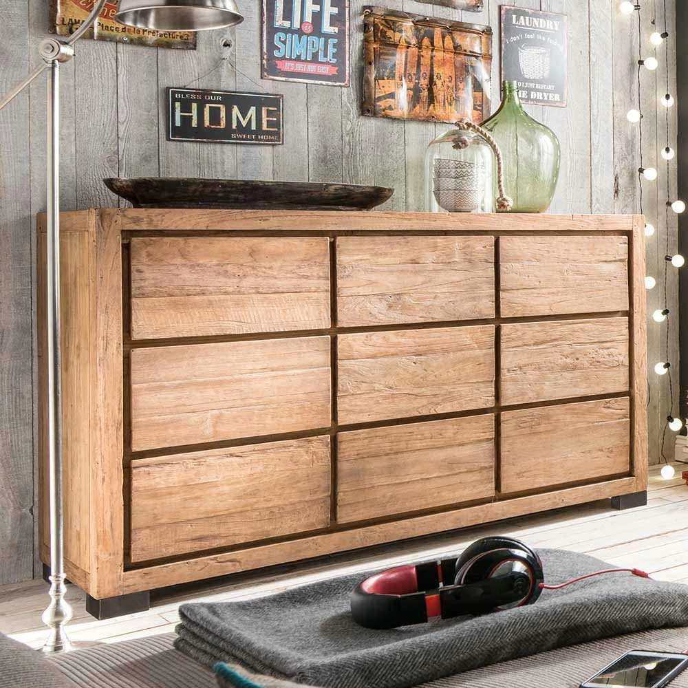 Neu ✔️ 150 Cm Breites Schubladen Sideboard Aus Teak - Ciola 😍 2 Neu ✔️ 150 Cm Breites Schubladen Sideboard Aus Teak - Ciola 😍 – Bild 2