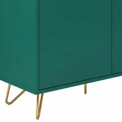 Besorgen 😀 150x70x40 Sideboard In Grün & Gold - Ricriava 🥰 -Reanna Shop 150x70x40 sideboard in gruen gold mit drei schubladen zwei tueren ricriava 05