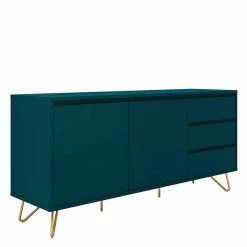 Beste Bewertungen von 😉 150x70x40 Sideboard In Petrol Mit Hairpin Legs - Addictet ✨