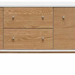 Am billigsten 🔔 150x71x42 Skandi Kommode Zweifarbig - Droyca 🎉 -Reanna Shop 150x71x42 skandi kommode zweifarbig in eiche weiss droyca 02