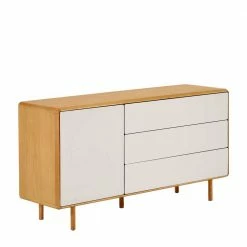 Coupon 🤩 150x78x42 Kommode In Weiß & Esche - Tadahiro ❤️