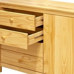 Am billigsten ⭐ 150x80x40 Holz Kombikommode Aus Kiefer - Kascanu 🌟 11 Am billigsten ⭐ 150x80x40 Holz Kombikommode Aus Kiefer - Kascanu 🌟 -Reanna Shop 150x80x40 holz kombikommode aus kiefer mit doppeltuer 4 schubladen kascanu 05