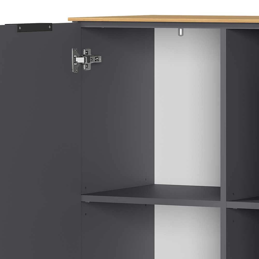 Angebote 🎁 151x98x40 Hohe Kombi-Kommode In Dunkelgrau - Lurys ⭐ 5 Angebote 🎁 151x98x40 Hohe Kombi-Kommode In Dunkelgrau - Lurys ⭐ – Bild 5