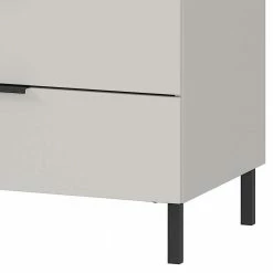 Großhandel 👏 151x98x40 Kombi Kommode In Hellgrau & Nussbaum - Anlogian 💯 -Reanna Shop 151x98x40 kombi kommode in hellgrau nussbaum 2 tueren 3 schubladen anlogian 05