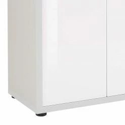 Billig 🧨 156x111x40 Hohes Sideboard Fürs Büro - Tederana ❤️ -Reanna Shop 156x111x40 hohes sideboard fuers buero in weiss grau viel stauraum fuer ordner tederana 02