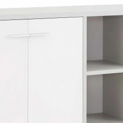 Billig 🧨 156x111x40 Hohes Sideboard Fürs Büro - Tederana ❤️ -Reanna Shop 156x111x40 hohes sideboard fuers buero in weiss grau viel stauraum fuer ordner tederana 03