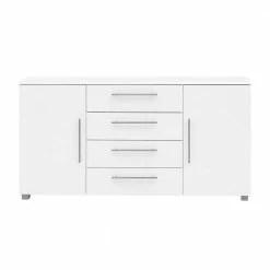 Am billigsten 🎁 156x82x35 Kommode Mit 4 Schubladen & 2 Türen - Rietti 🎁 8 Am billigsten 🎁 156x82x35 Kommode Mit 4 Schubladen & 2 Türen - Rietti 🎁 -Reanna Shop 156x82x35 kommode mit 4 schubladen 2 tueren in weiss rietti 02