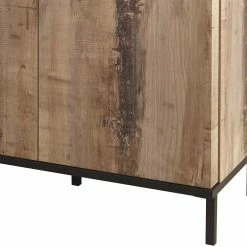 Aktion 🛒 156x86x50 3-türige Kommode Mit Metallgriffen - Andicu 😀 -Reanna Shop 156x86x50 3 tuerige kommode mit metallgriffen in holz verwittert schwarz andicu 03