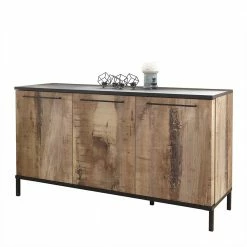 Aktion 🛒 156x86x50 3-türige Kommode Mit Metallgriffen - Andicu 😀