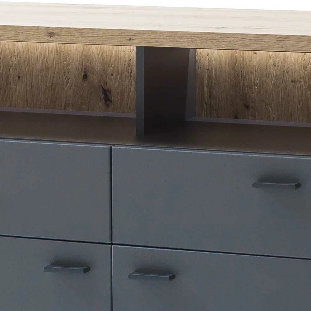 Blitzangebot 🔥 156x91x40 Design Sideboard In Eiche Optik - Dalavera 👏 6 Blitzangebot 🔥 156x91x40 Design Sideboard In Eiche Optik - Dalavera 👏 – Bild 6