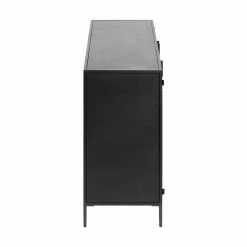 Am billigsten 😍 160x72x35 Metall Sideboard Mit Drei Türen - Magde 🌟 -Reanna Shop 160x72x35 metall sideboard mit drei tueren in schwarz pulverbeschichtet magde 02