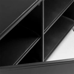 Am billigsten 😍 160x72x35 Metall Sideboard Mit Drei Türen - Magde 🌟 -Reanna Shop 160x72x35 metall sideboard mit drei tueren in schwarz pulverbeschichtet magde 04