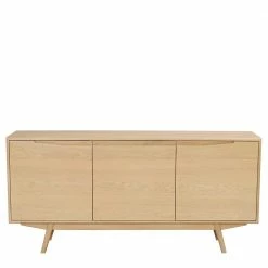 Besorgen 😀 160x73x40 Mid Century Sideboard In White Wash - Pacorro 🎁 -Reanna Shop 160x73x40 mid century sideboard in white wash eiche 3 tuerig pacorro 02