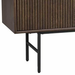 Am billigsten ⌛ 160x75x42 Retro Design Sideboard In Eiche Dunkel - Cuzliav 🌟 -Reanna Shop 160x75x42 retro design sideboard in eiche dunkel und schwarz cuzliav 05