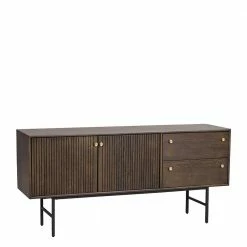 Am billigsten ⌛ 160x75x42 Retro Design Sideboard In Eiche Dunkel - Cuzliav 🌟