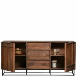 Besorgen 😀 160x75x44 Design Anrichte Aus Mangobaum - Stuva 💯 -Reanna Shop 160x75x44 design anrichte aus mangobaum holz massiv mit metallgestell stuva 03