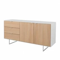 Blitzangebot 🔔 160x77x43 Scandi Kombikommode Mit Bügelfüßen - Lysdanu ⌛