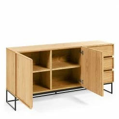 Neu ⌛ 160x78x42 Skandi Sideboard Mit Bügelgestell - Moda ⌛ 8 Neu ⌛ 160x78x42 Skandi Sideboard Mit Bügelgestell - Moda ⌛ -Reanna Shop 160x78x42 skandi sideboard mit buegelgestell korpus in eiche furnier moda 02