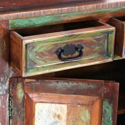 Großhandel 🔥 160x80x40 Shabby Chic Sideboard Auf Sockel - Jamaica 👍 -Reanna Shop 160x80x40 shabby chic sideboard auf sockel aus recyclingholz braun bunt jamaica 05