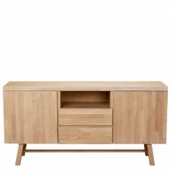 Bester Verkauf ⭐ 160x80x45 Cm Sideboard Aus Eichenholz - Neata ✨ -Reanna Shop 160x80x45 cm sideboard aus eichenholz gebuerstet lackiert neata 02