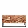 Bester Verkauf 🤩 160x81x45 Loft Design-Sideboard Aus Akazie - Santorin 🎉