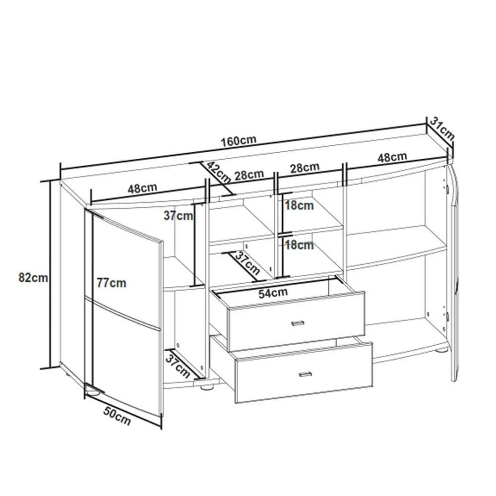 Großhandel 😀 160x82x42 Kommode Mit 4 Fächern - Ailand 🥰 5 Großhandel 😀 160x82x42 Kommode Mit 4 Fächern - Ailand 🥰 – Bild 5