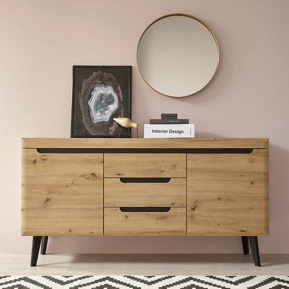 Budget 👍 160x83x40 Sideboard Im Skandi Chic Modern - Olcian 🧨 2 Budget 👍 160x83x40 Sideboard Im Skandi Chic Modern - Olcian 🧨 – Bild 2