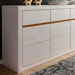 Aktion 🔔 160x85x42 Kiefer Sideboard Gebeizt & Lackiert - Meuvrun 😍 -Reanna Shop 160x85x42 kiefer sideboard gebeizt lackiert in weiss eiche meuvrun 04