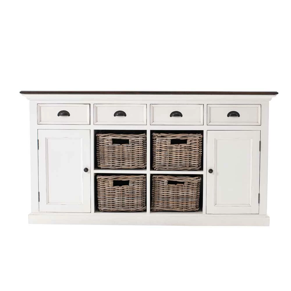 Besorgen 👍 160x85x50 Landhaus Anrichte In Weiß & Mahagoni - Venzeno I 💯 3 Besorgen 👍 160x85x50 Landhaus Anrichte In Weiß & Mahagoni - Venzeno I 💯 – Bild 3