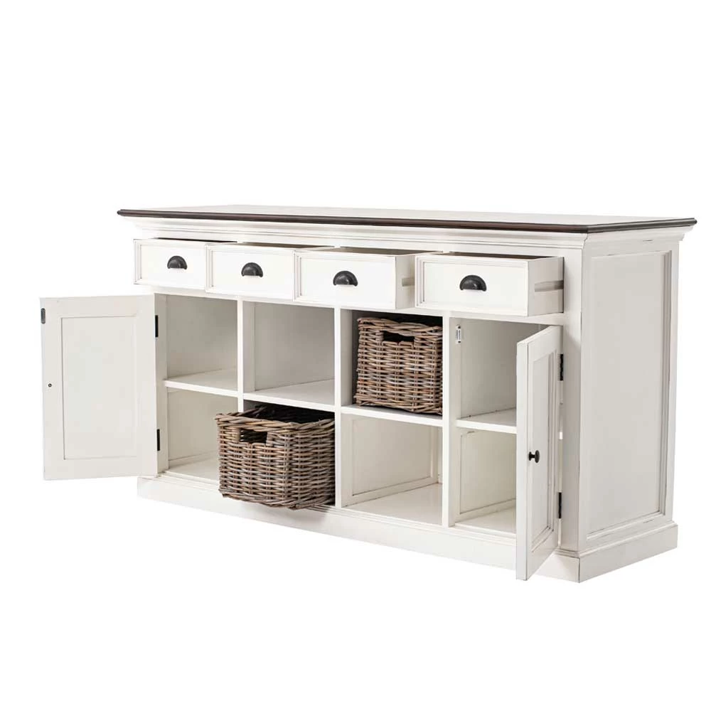 Besorgen 👍 160x85x50 Landhaus Anrichte In Weiß & Mahagoni - Venzeno I 💯 4 Besorgen 👍 160x85x50 Landhaus Anrichte In Weiß & Mahagoni - Venzeno I 💯 – Bild 4