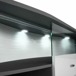 Coupon 🌟 160x87x42 Hochglanz Sideboard Mit Glaseinsatz - Secrema 🌟 10 Coupon 🌟 160x87x42 Hochglanz Sideboard Mit Glaseinsatz - Secrema 🌟 -Reanna Shop 160x87x42 hochglanz sideboard mit glaseinsatz in weiss anthrazit secrema 04