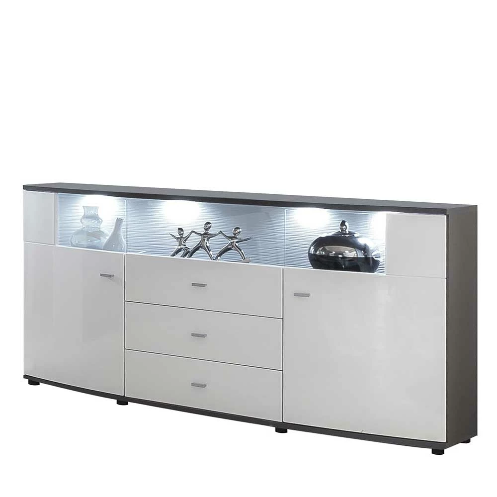 Coupon 🌟 160x87x42 Hochglanz Sideboard Mit Glaseinsatz - Secrema 🌟 1 Coupon 🌟 160x87x42 Hochglanz Sideboard Mit Glaseinsatz - Secrema 🌟