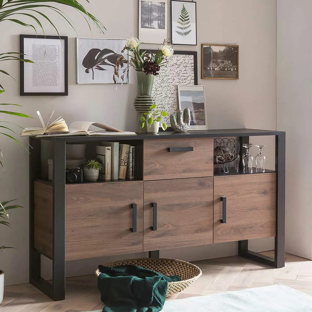 Bestes Angebot 🌟 160x90x45 Sideboard Mit Zwei Offenen Fächern - Dudleys 🎁 3 Bestes Angebot 🌟 160x90x45 Sideboard Mit Zwei Offenen Fächern - Dudleys 🎁 – Bild 3