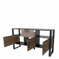 Bestes Angebot 🌟 160x90x45 Sideboard Mit Zwei Offenen Fächern - Dudleys 🎁 11 Bestes Angebot 🌟 160x90x45 Sideboard Mit Zwei Offenen Fächern - Dudleys 🎁 -Reanna Shop 160x90x45 sideboard mit zwei offenen faechern schublade drei tueren dudleys 05