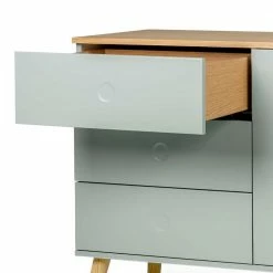 Neu ✨ 162cm Breite Kombikommode Im Retro Look Akdova In Grün & Eiche Furnier ✨ -Reanna Shop 162cm breite kombikommode im retro look in gruen eiche furnier akdova 05