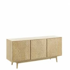 Neu 🌟 162x75x45 Cm Holz-Sideboard Mit Schnitzerei - Shakuntala 🎉