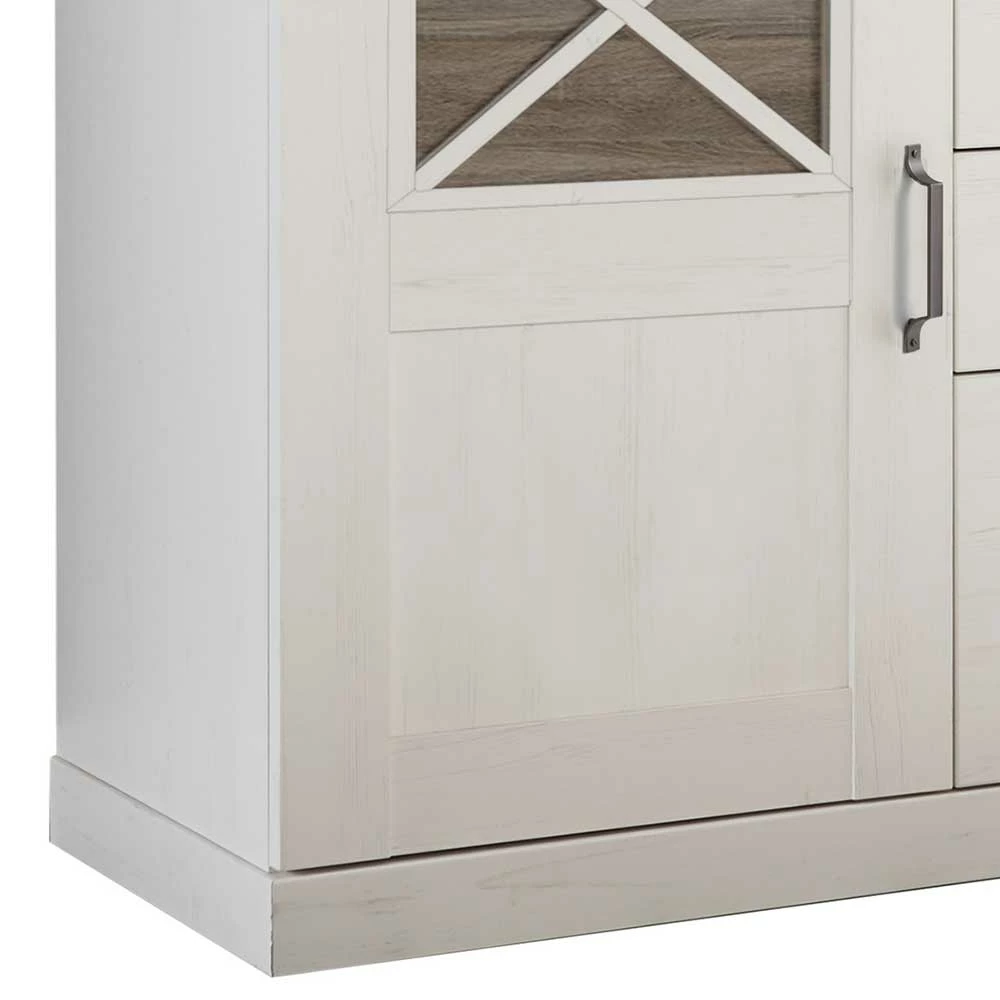 Neu 🌟 163x90x50 Landhaus Sideboard In Weiß & Pinie Dunkel - Chesnur 🔔 3 Neu 🌟 163x90x50 Landhaus Sideboard In Weiß & Pinie Dunkel - Chesnur 🔔 – Bild 3