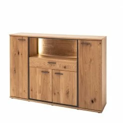 Coupon 🎁 165x115x37 Wohnzimmerschrank In Asteiche Bianco - Vedreda 😀