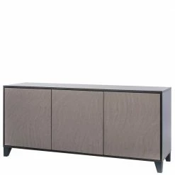Am billigsten ✨ 165x76x47 3-türiges Sideboard Mit Front Hellgrau - Nashville 🥰