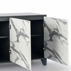 Billig ❤️ 165x76x47 Türen Sideboard In Marmor Optik - Maisu 🔔 10 Billig ❤️ 165x76x47 Türen Sideboard In Marmor Optik - Maisu 🔔 -Reanna Shop 165x76x47 tueren sideboard in marmor optik hpl beschichtung anthrazit maisu 04