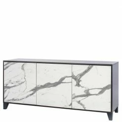 Billig ❤️ 165x76x47 Türen Sideboard In Marmor Optik - Maisu 🔔