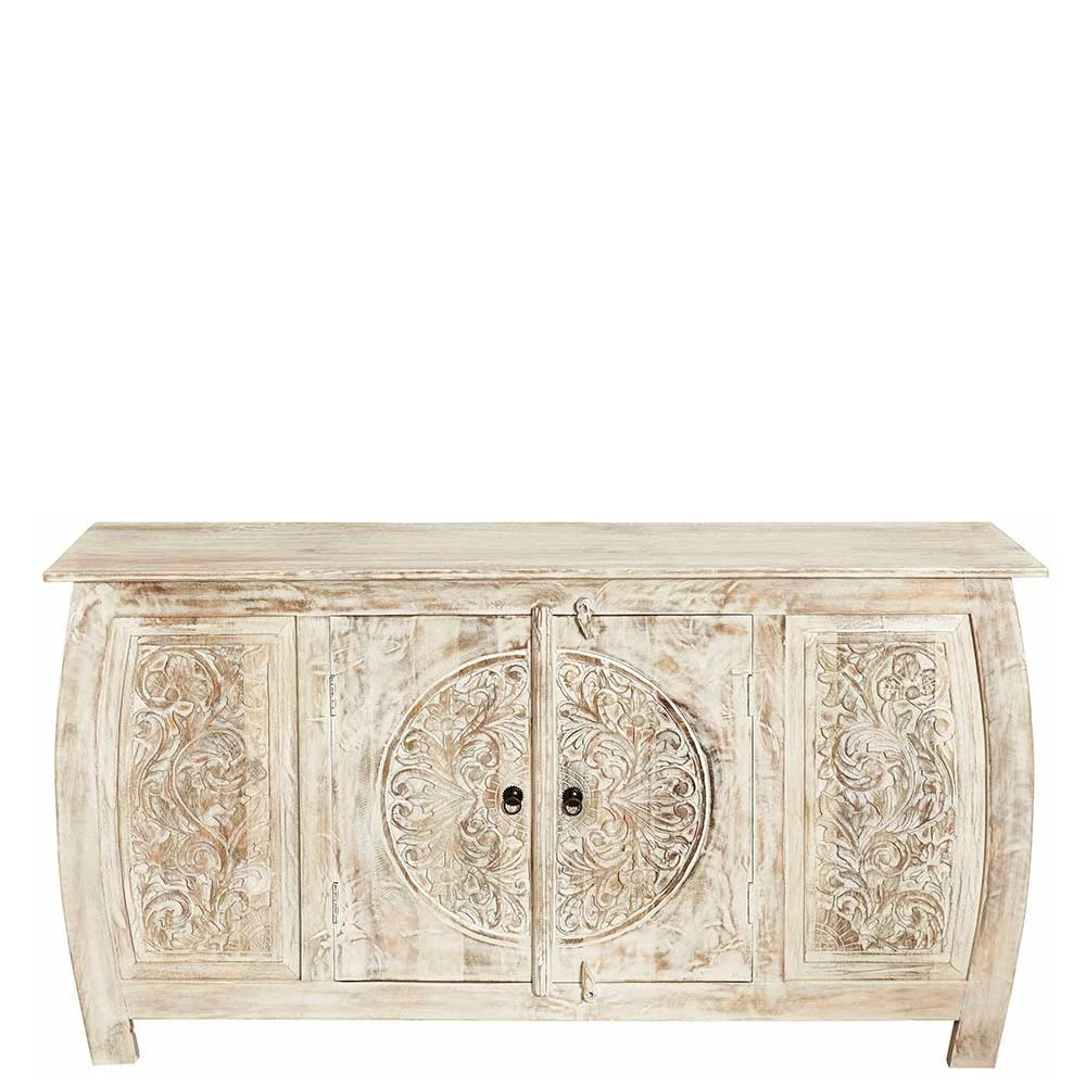 Coupon 🛒 166x85x40 Cm Akazie Sideboard In White Wash - Omie 💯 2 Coupon 🛒 166x85x40 Cm Akazie Sideboard In White Wash - Omie 💯 – Bild 2